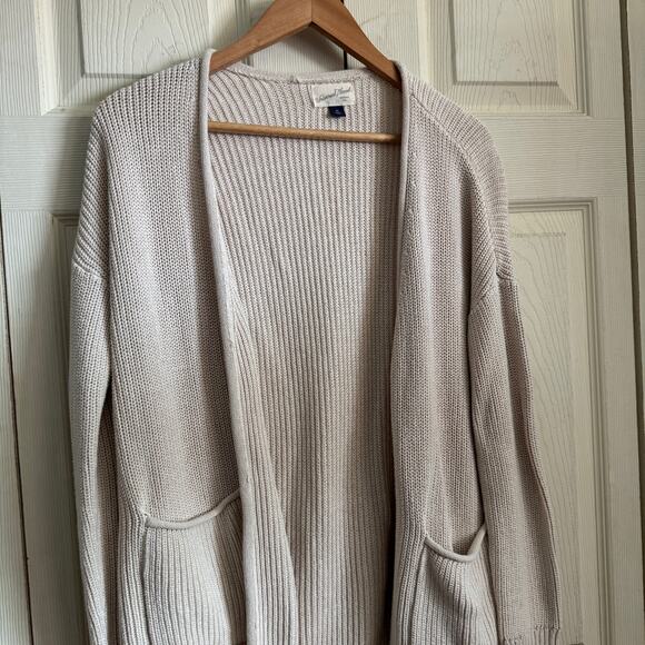 Universal Thread Cardigan womens XS pockets cream neutral fall lounge - Picture 2 of 6